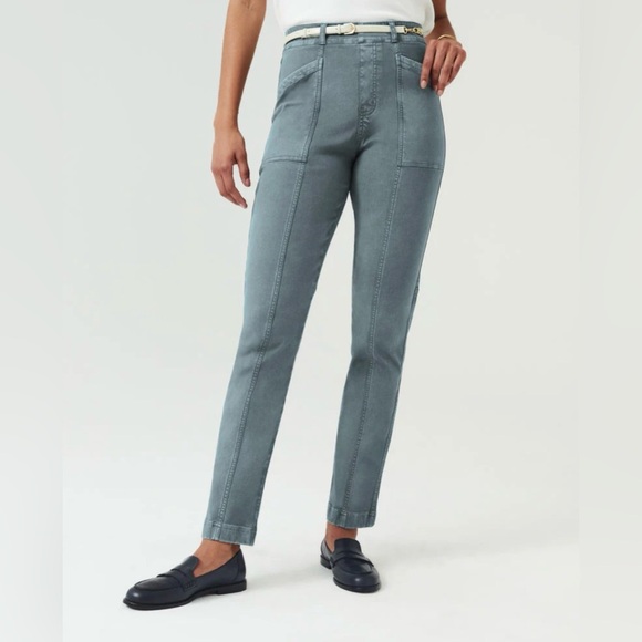 Spanx Stretch Twill Straight Leg | Hazy Grey | Small Tall - Picture 1 of 4